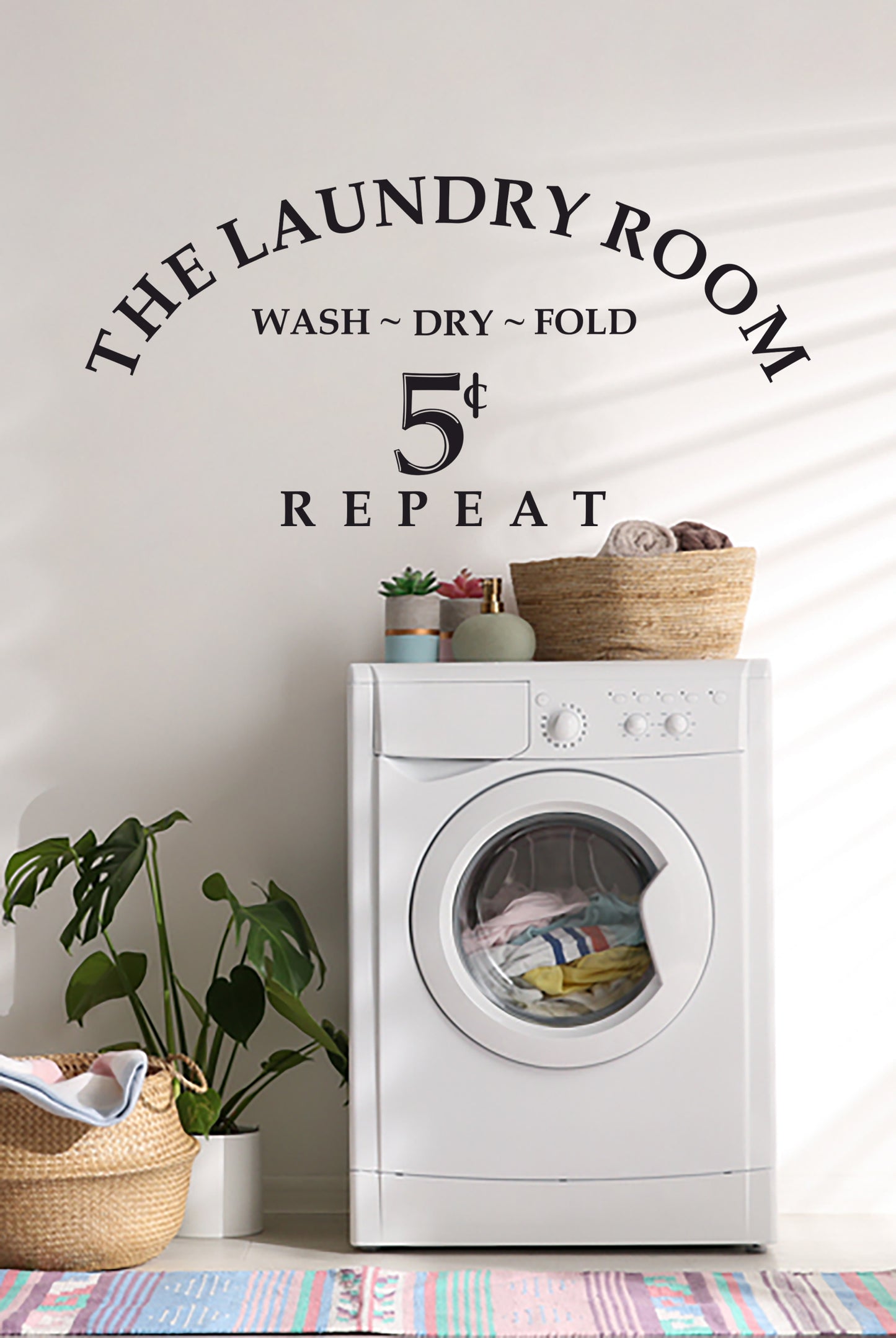 Laundry Room Dekoratif Duvar Sticker