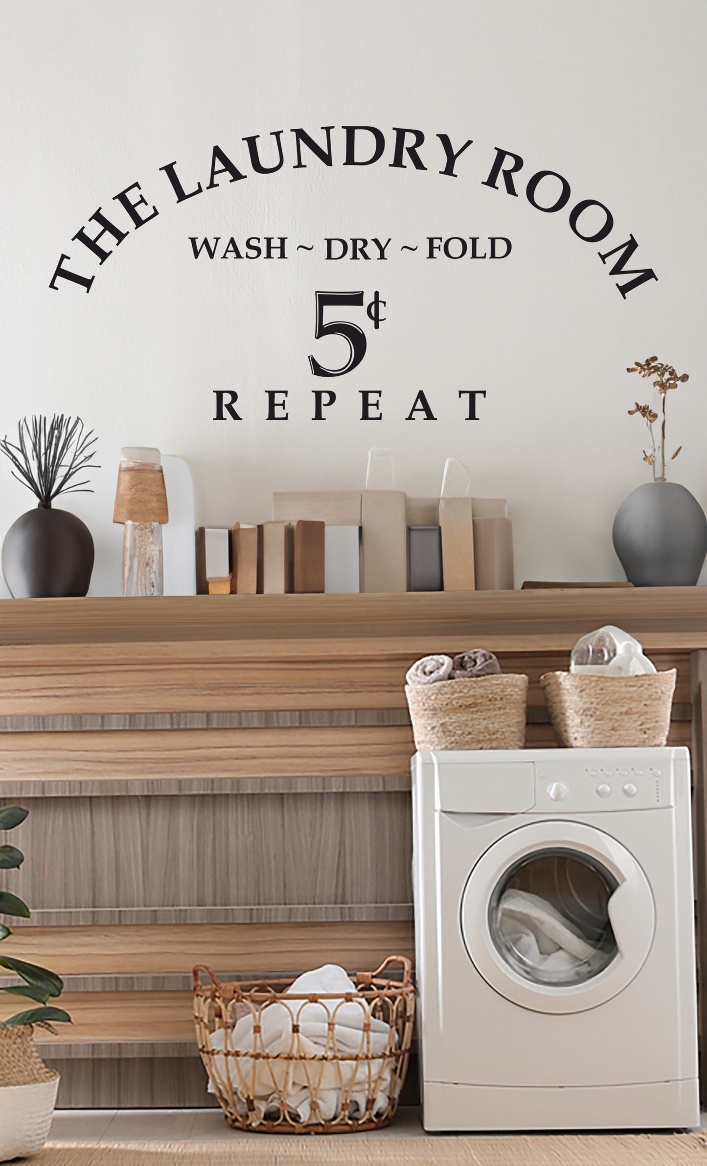 Laundry Room Dekoratif Duvar Sticker