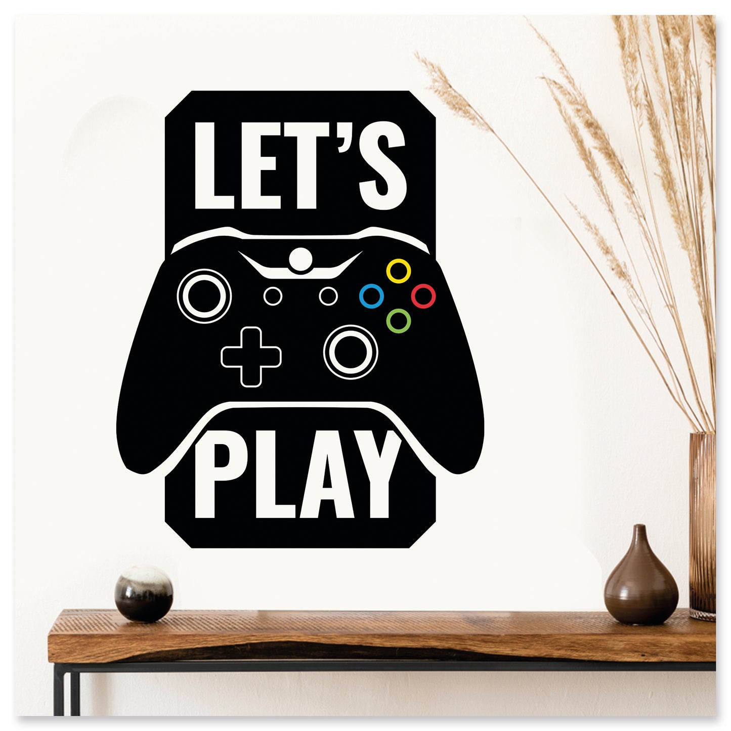 Lets Play Game Gamer Oyuncu Pc, XBOX, Playstation Console Games Duvar Sticker