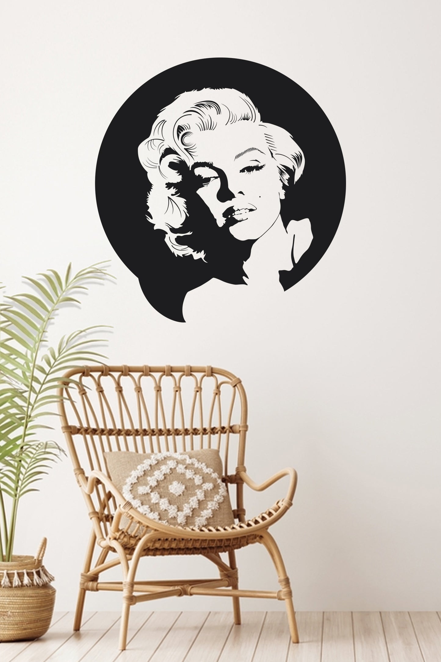 Duvar Sticker - Dekoratif Marilyn Monroe Sticker Duvar Süsü - Duvar Dekoru