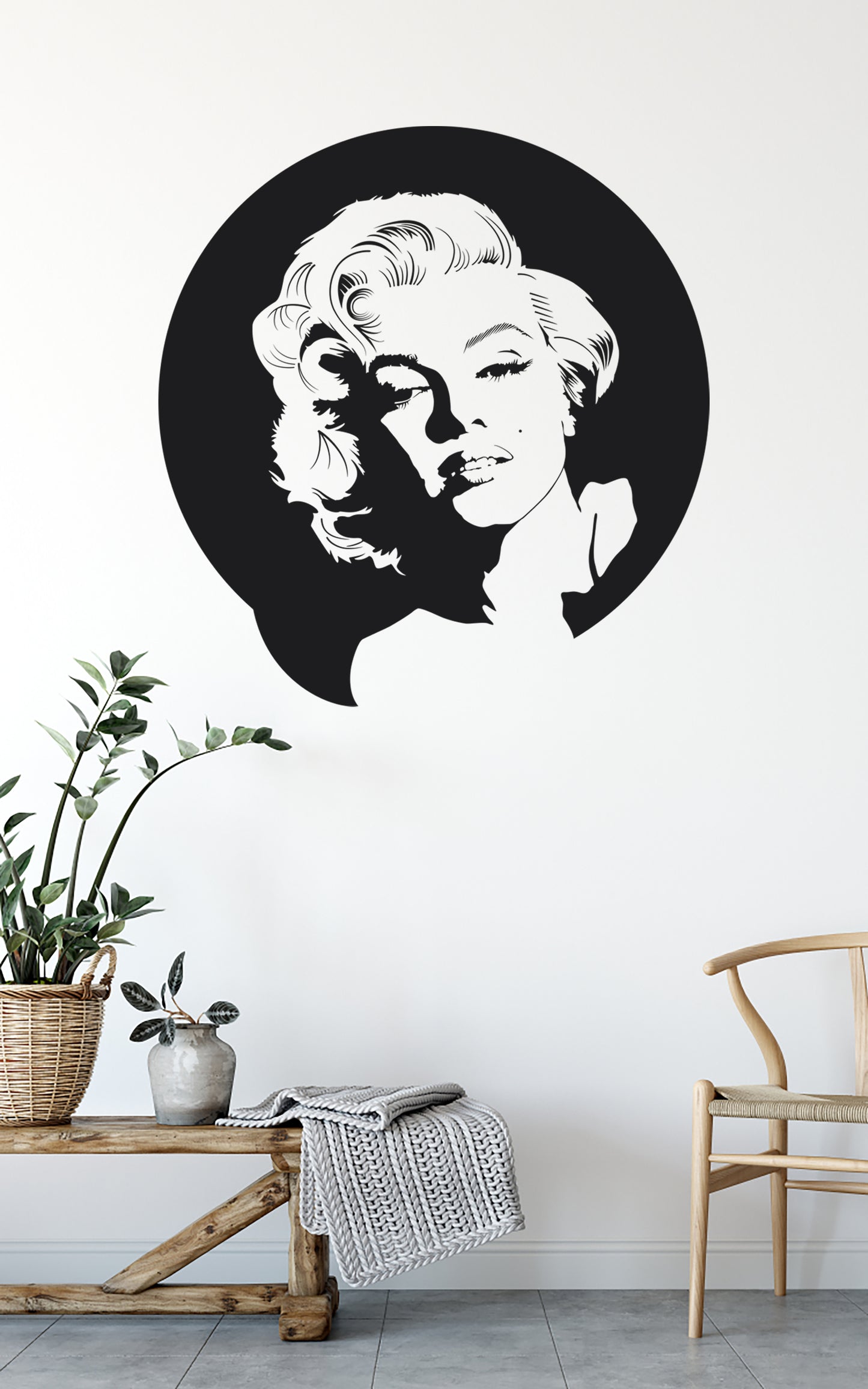 Duvar Sticker - Dekoratif Marilyn Monroe Sticker Duvar Süsü - Duvar Dekoru