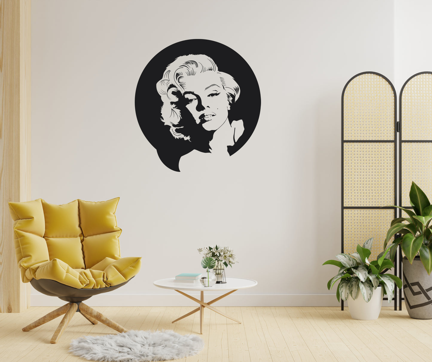 Duvar Sticker - Dekoratif Marilyn Monroe Sticker Duvar Süsü - Duvar Dekoru