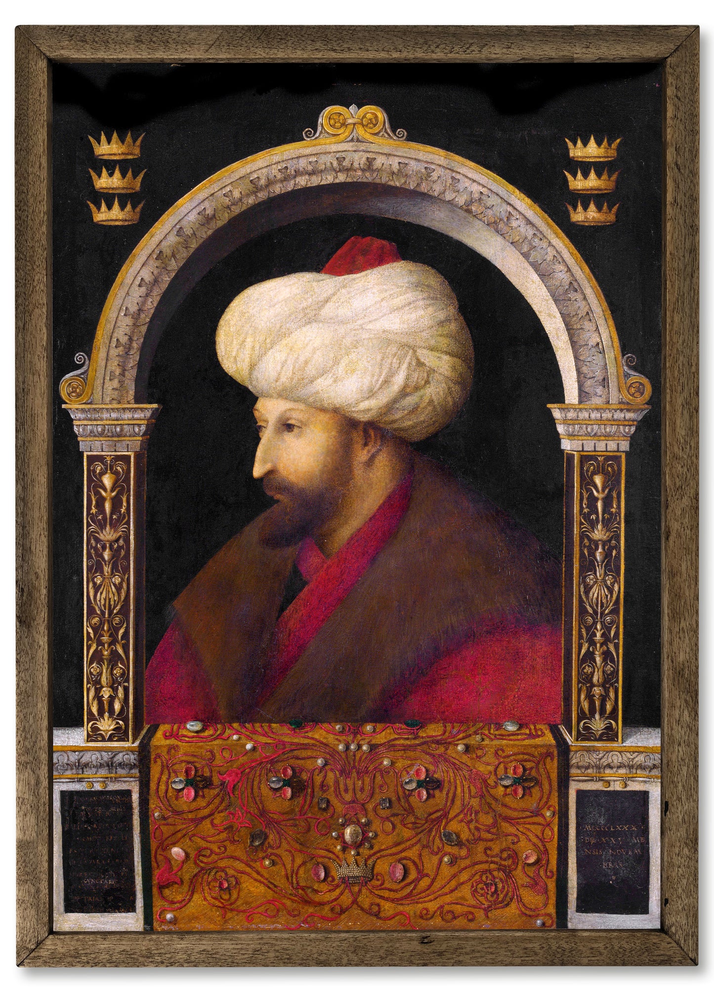 Fatih Sultan Mehmed Portre Ahşap Tablo Gentile Bellini