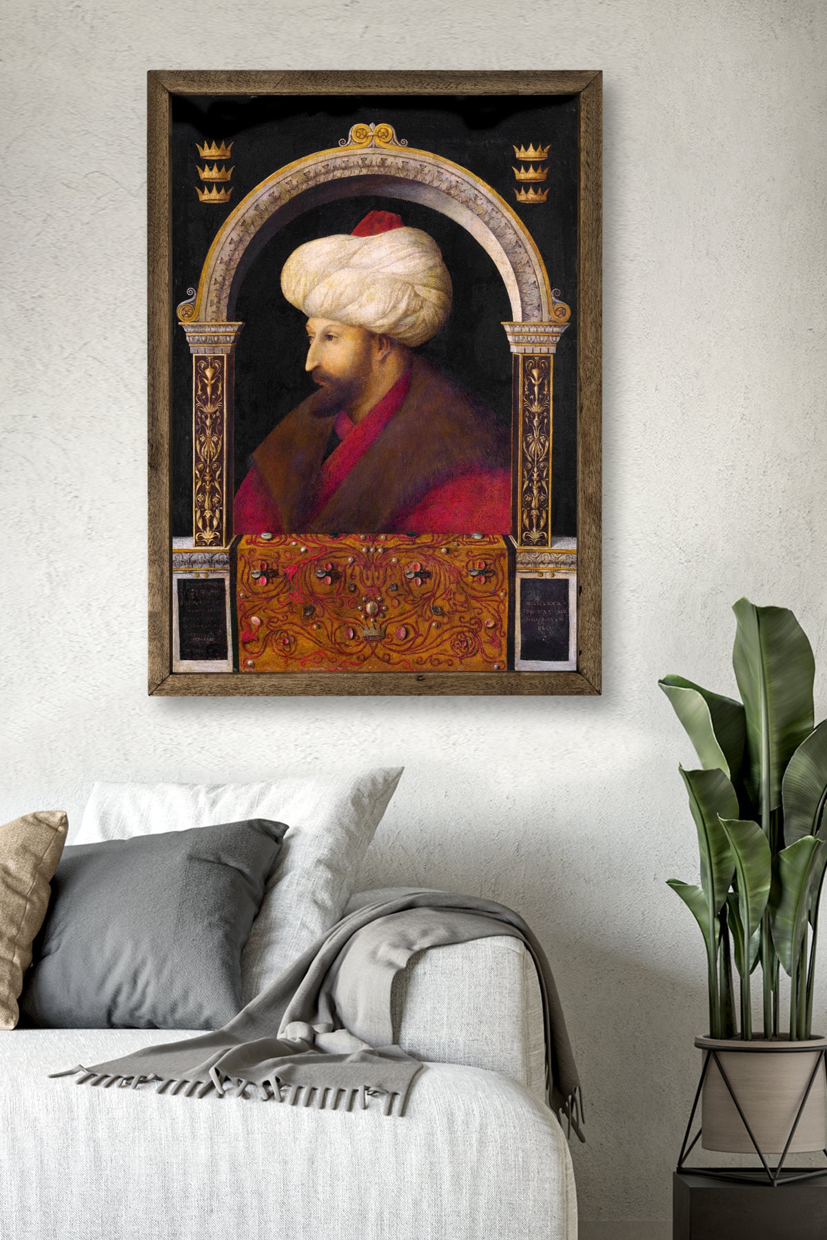 Fatih Sultan Mehmed Portre Ahşap Tablo Gentile Bellini