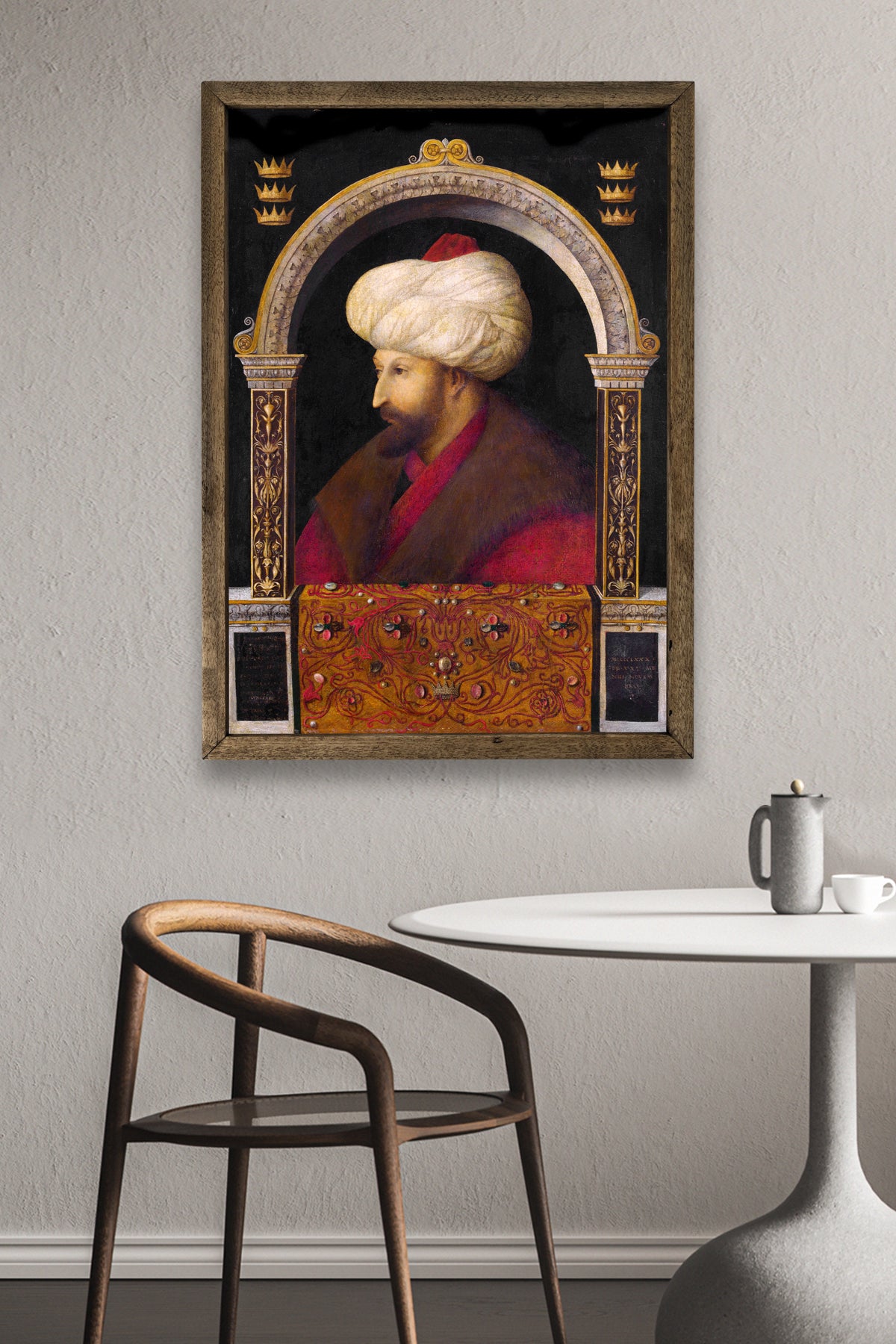 Fatih Sultan Mehmed Portre Ahşap Tablo Gentile Bellini