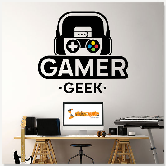 Gamer Oyuncu Pc, XBOX, Playstation Console Games Gamer Geek Duvar Sticker