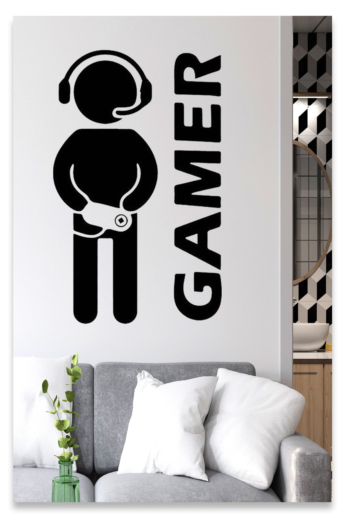 Gamer Oyuncu Pc, XBOX, Playstation Console Games Duvar Sticker