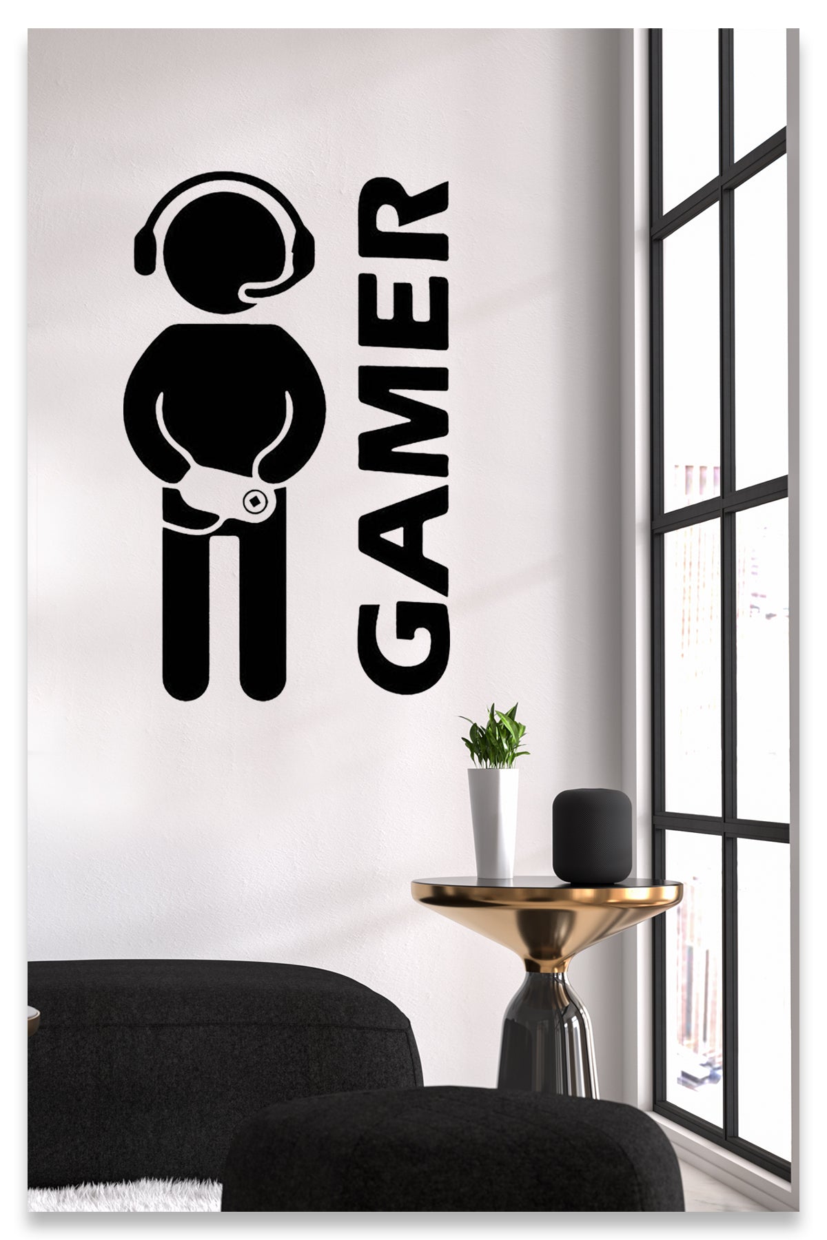 Gamer Oyuncu Pc, XBOX, Playstation Console Games Duvar Sticker