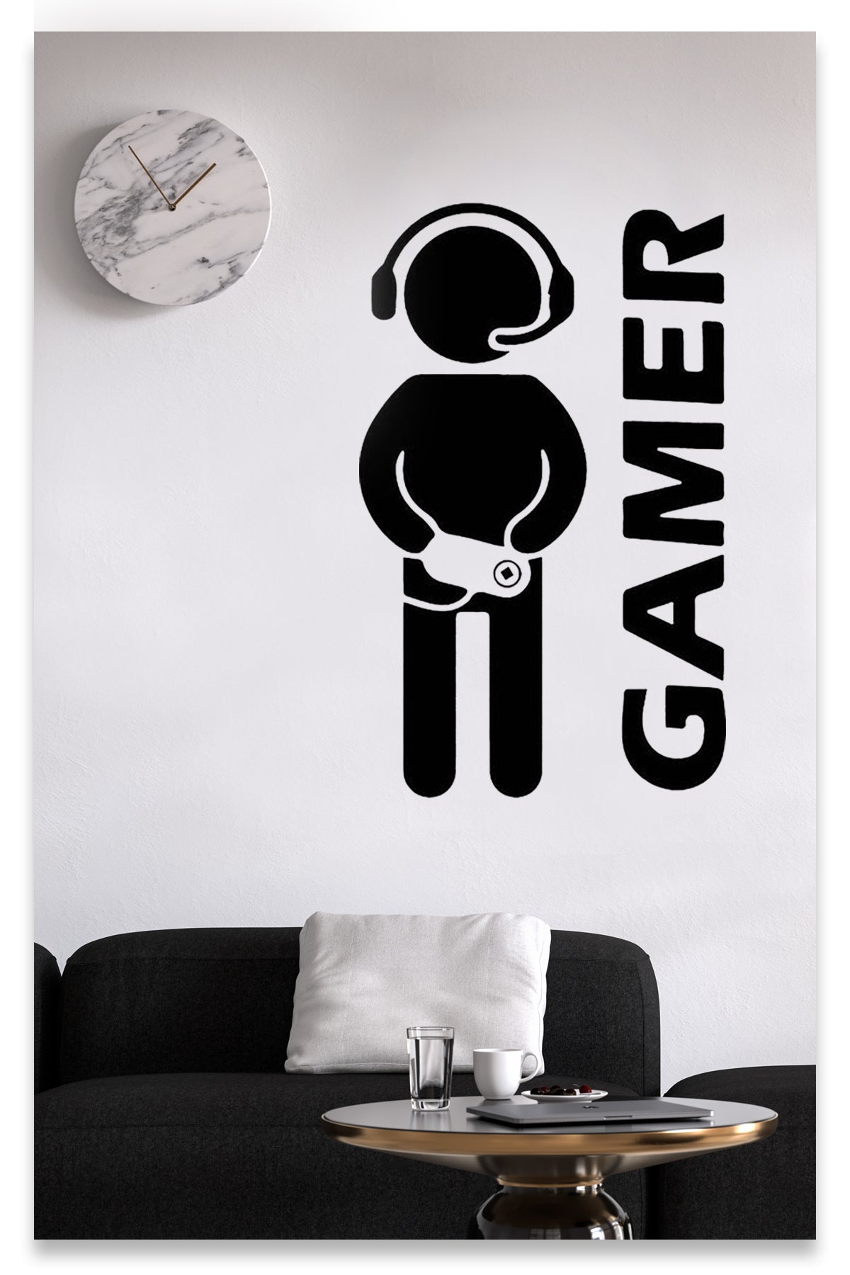 Gamer Oyuncu Pc, XBOX, Playstation Console Games Duvar Sticker