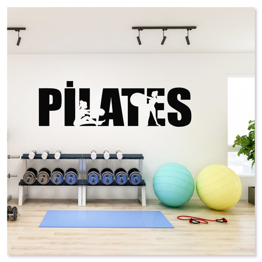 Pilates Spor Dekoratif Duvar Sticker