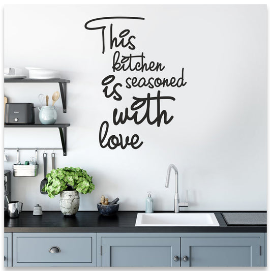 This Kitchen With Love Dekoratif Duvar Sticker