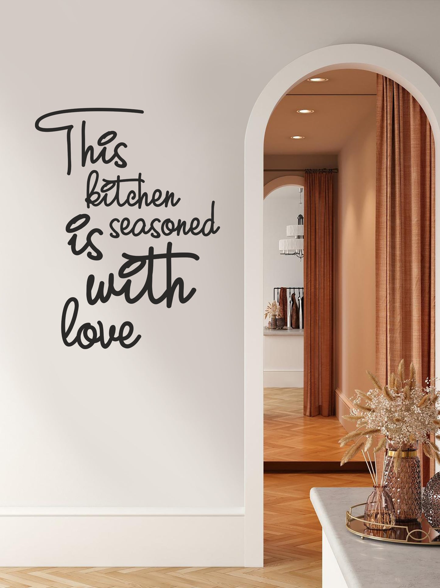 This Kitchen With Love Dekoratif Duvar Sticker