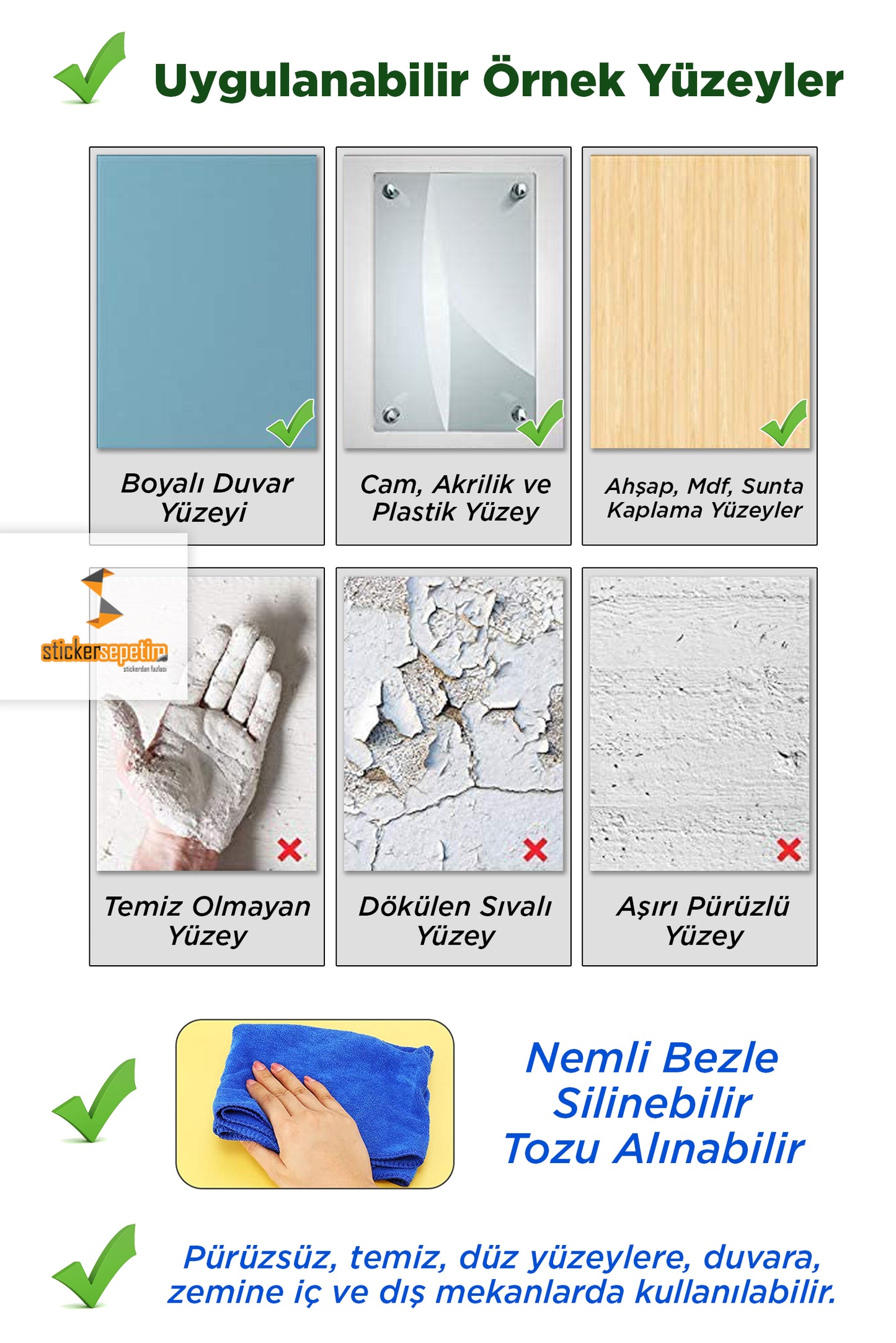 Papatya Desenli 10 cm 30 Adet Çocuk Odası Duvar Sticker Seti