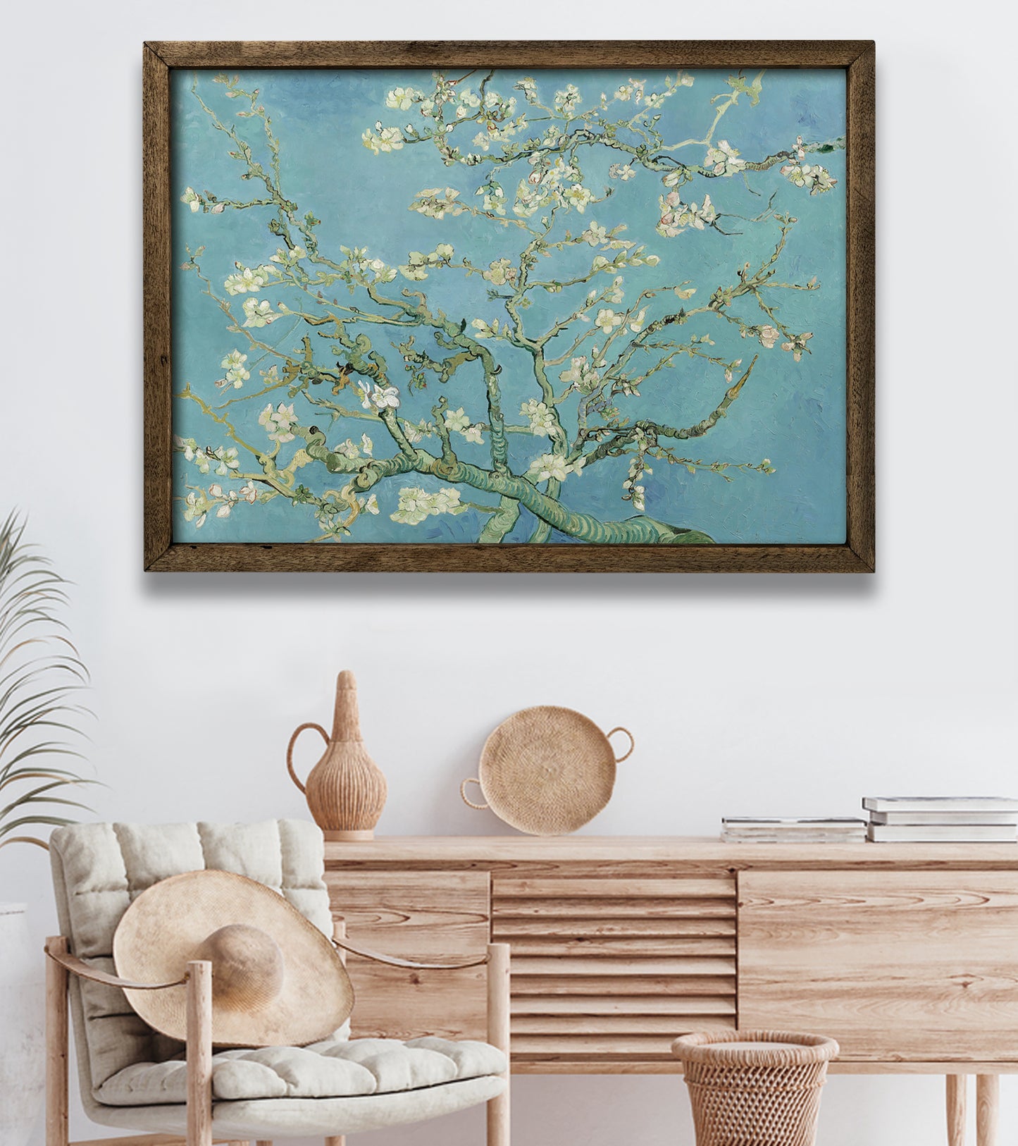 Vincent Van Gogh - Blossoming Almond -Çiçek Açan Badem Ağacı Ahşap Tablo