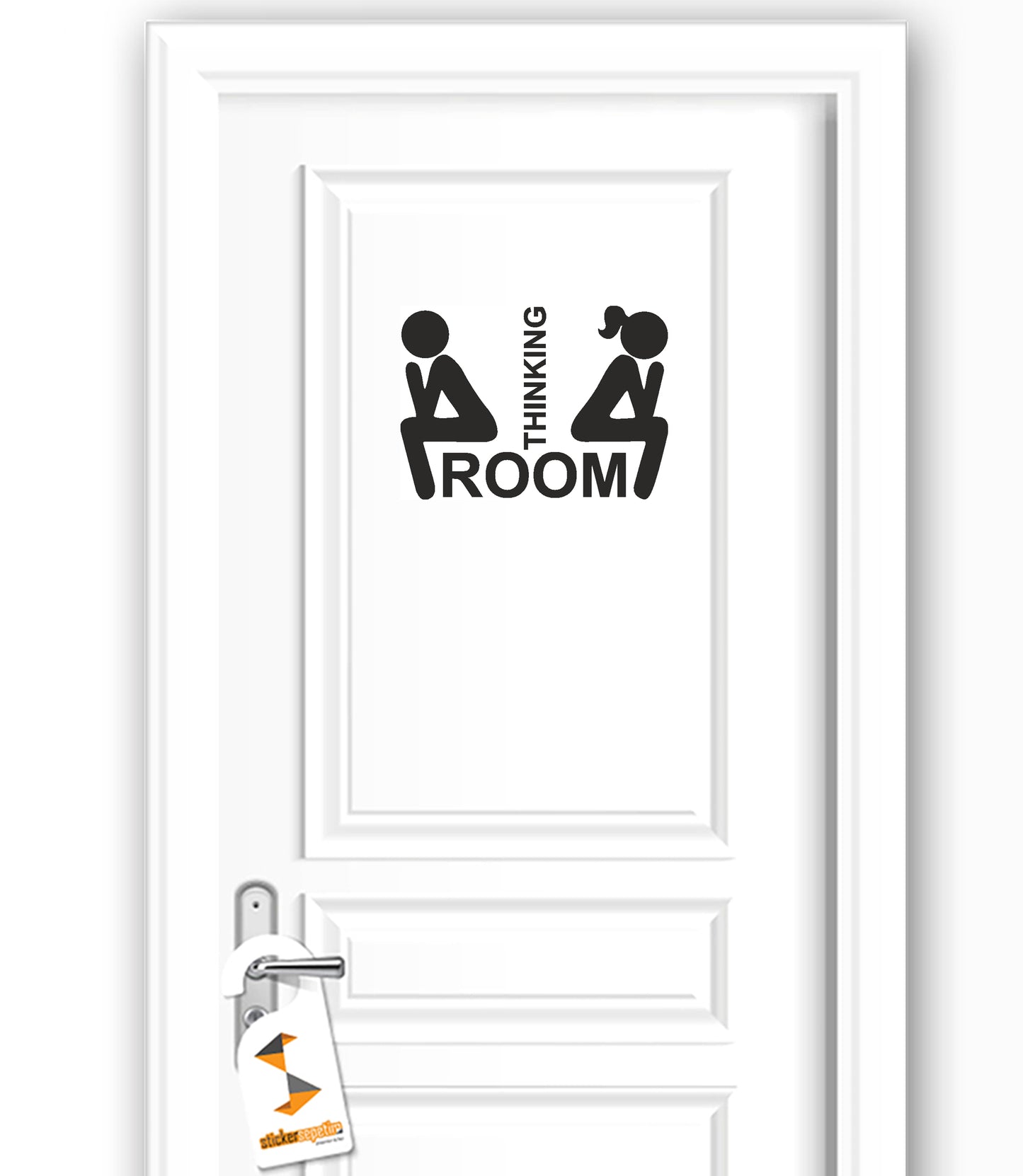 Thinking Room Toilet Tuvalet WC Kadın Erkek Dekoratif Çok Amaçlı Dekoratif Kapı, Duvar Sticker