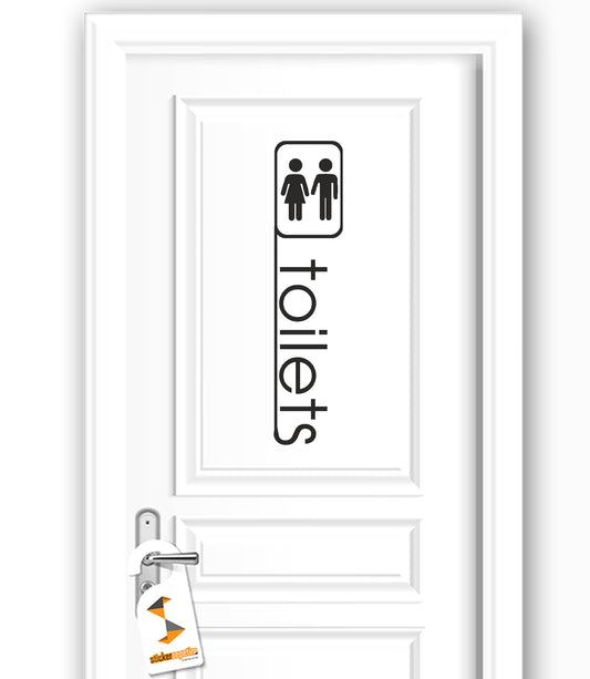 Toilets Tuvalet WC Kadın Erkek Dekoratif Çok Amaçlı Dekoratif Kapı, Duvar Sticker